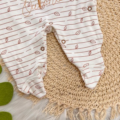 Macacão Malha Trape Zape - Outono - Off White e Ferrugem